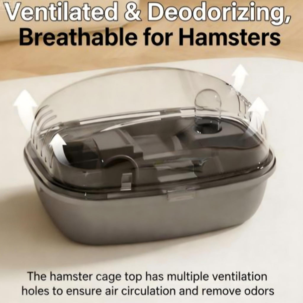 Large Hamster Cage with Chew-Resistant Design and Hideout