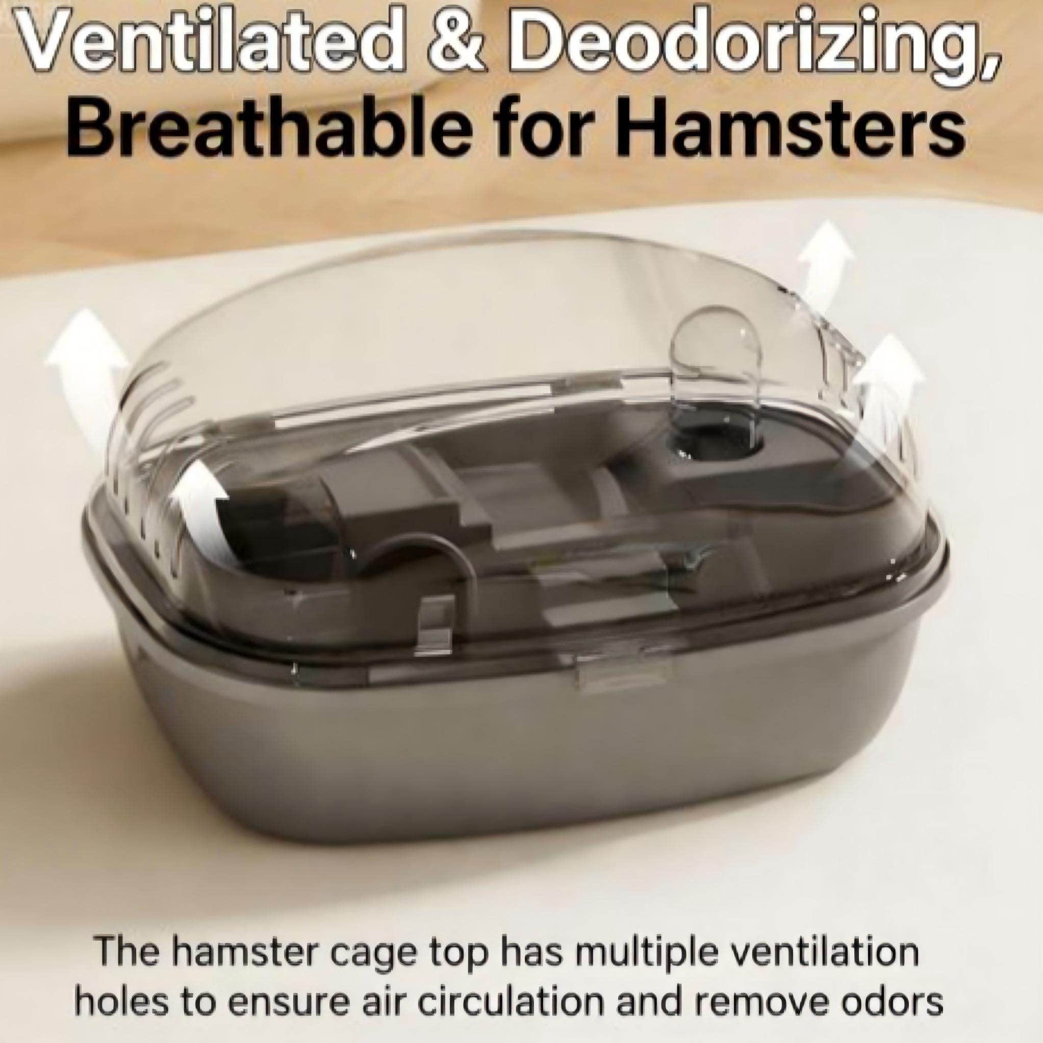 Large Hamster Cage with Chew-Resistant Design and Hideout