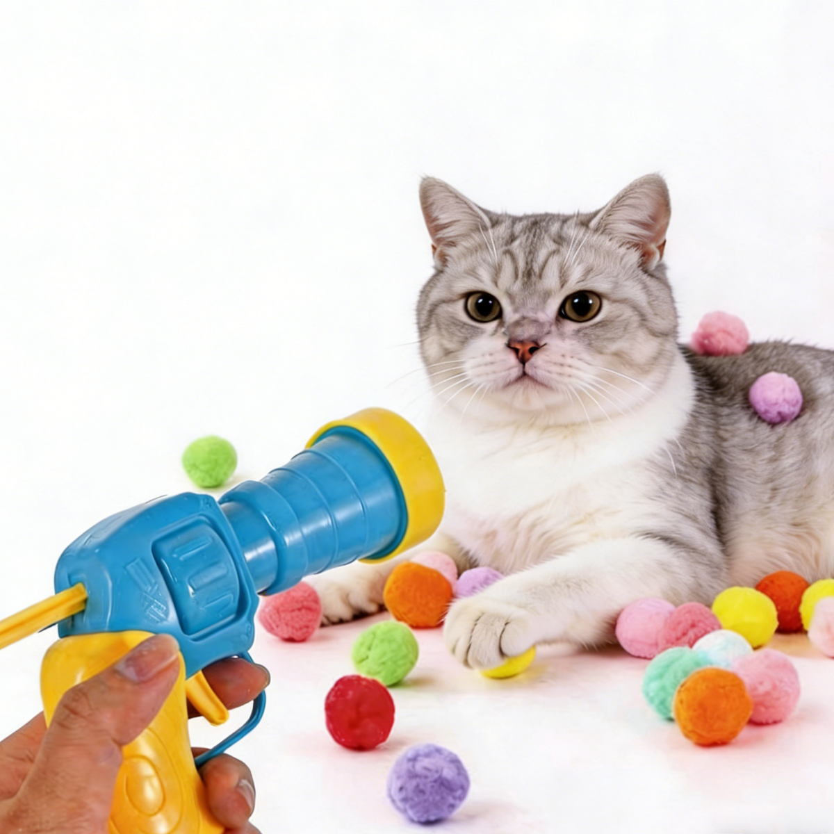 Interactive Cat Toy Launcher Gun – Funny Self Play Cat Toy | Pet Supplies