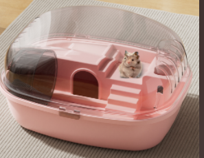 Large Hamster Cage with Chew-Resistant Design and Hideout