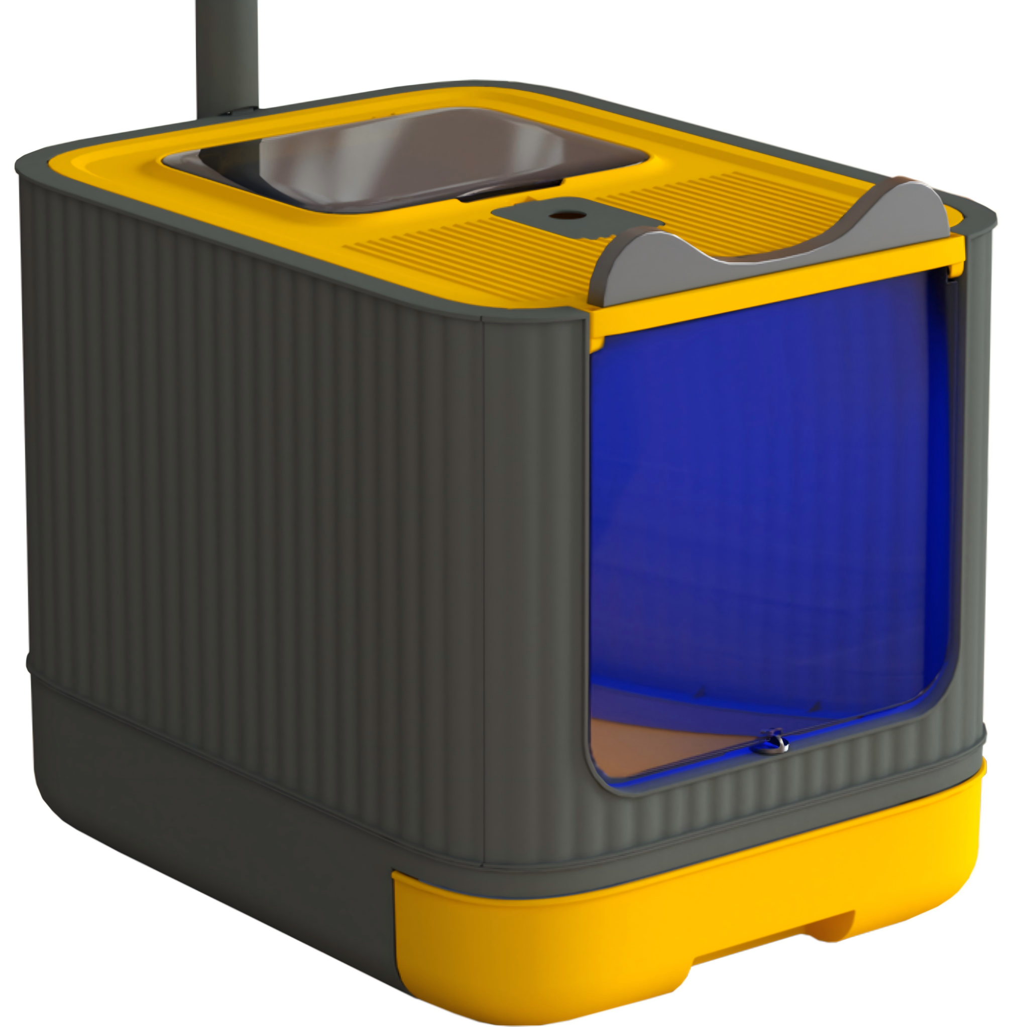 Fully Enclosed Cat Litter Box with Drawer Tray and Odor Control