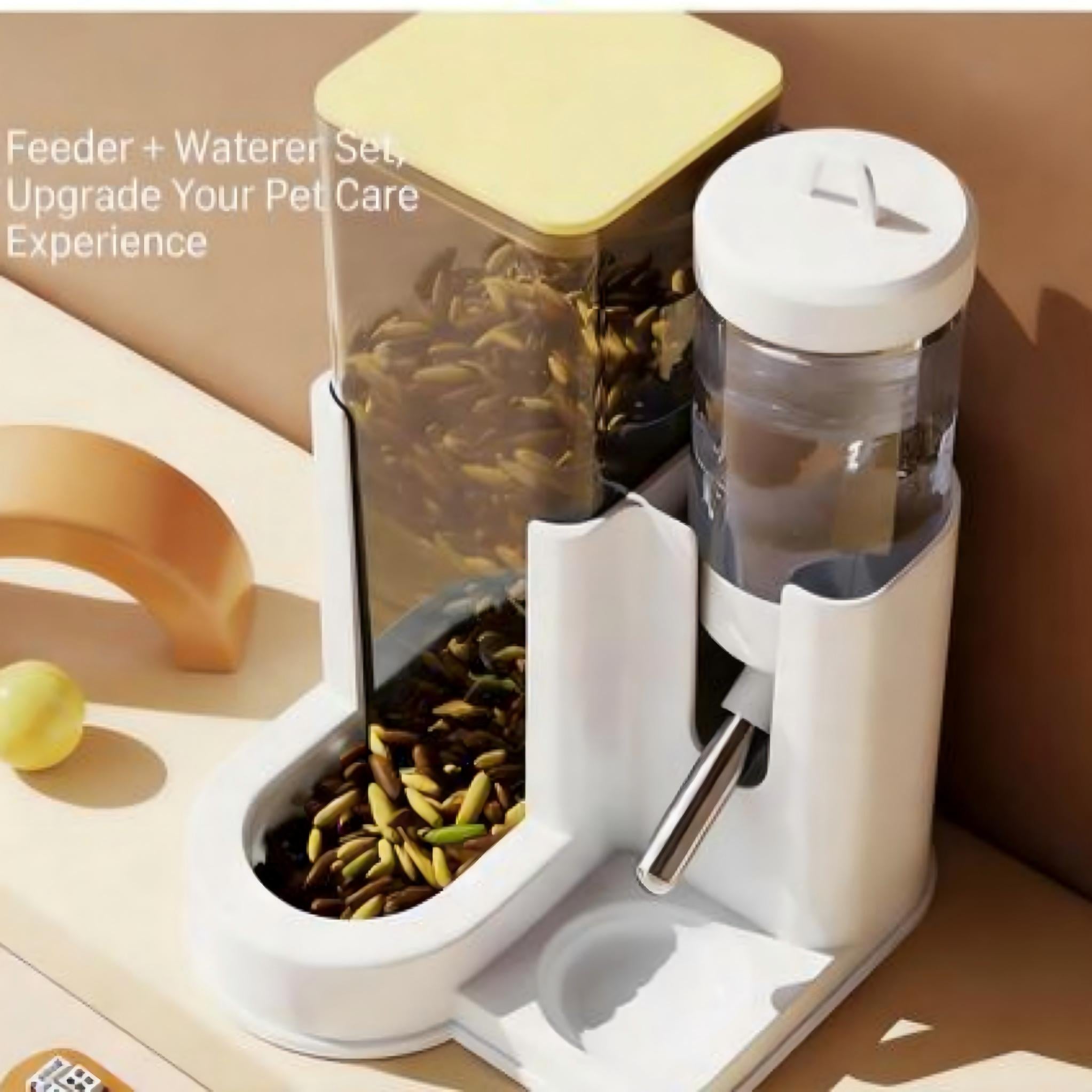 2-in-1 Hamster Water Bottle & Automatic Feeder | For Syrian & Dwarf Hamsters