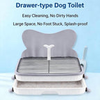 Large Dog Toilet Tray with Drawer Design for Indoor Potty Training