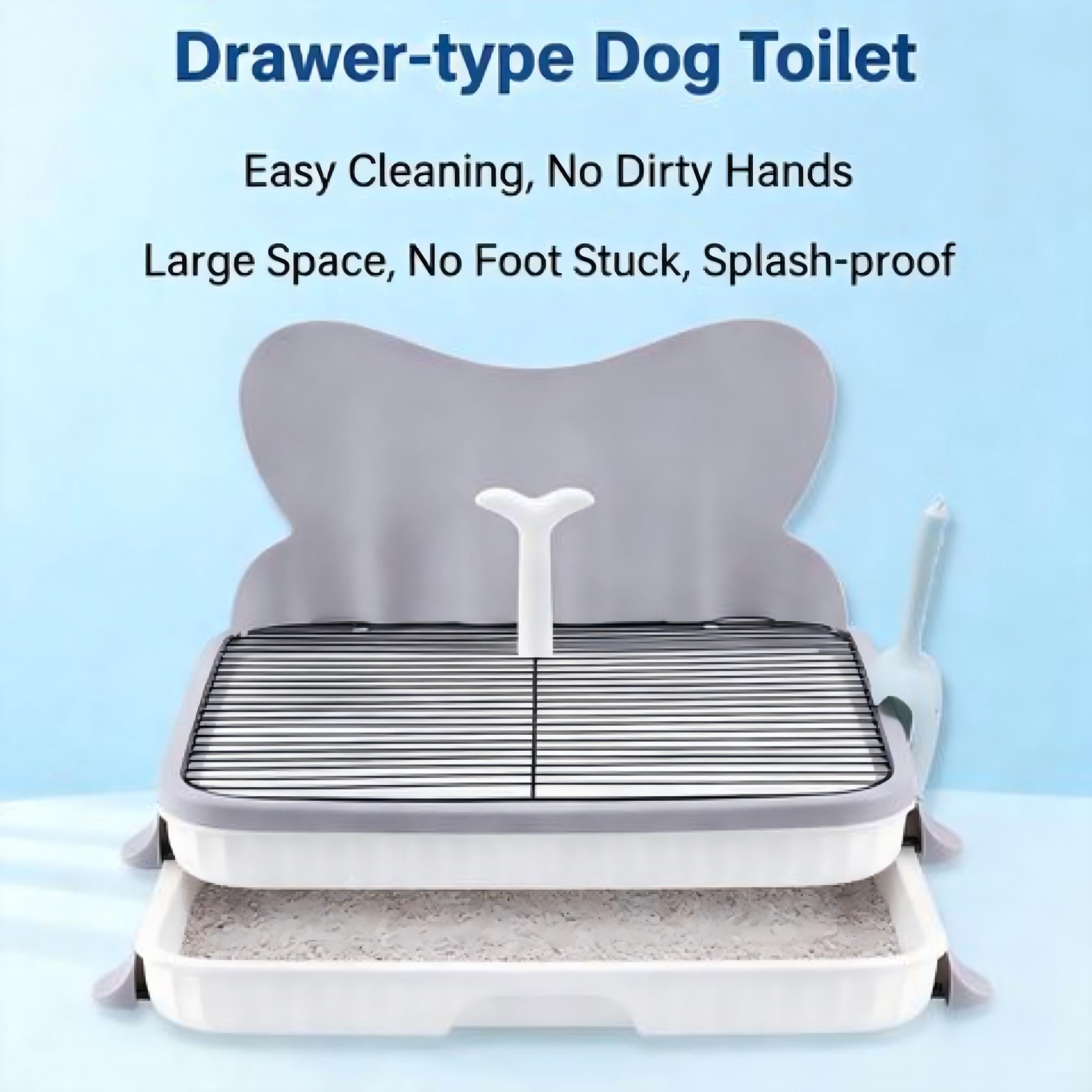 Large Dog Toilet Tray with Drawer Design for Indoor Potty Training