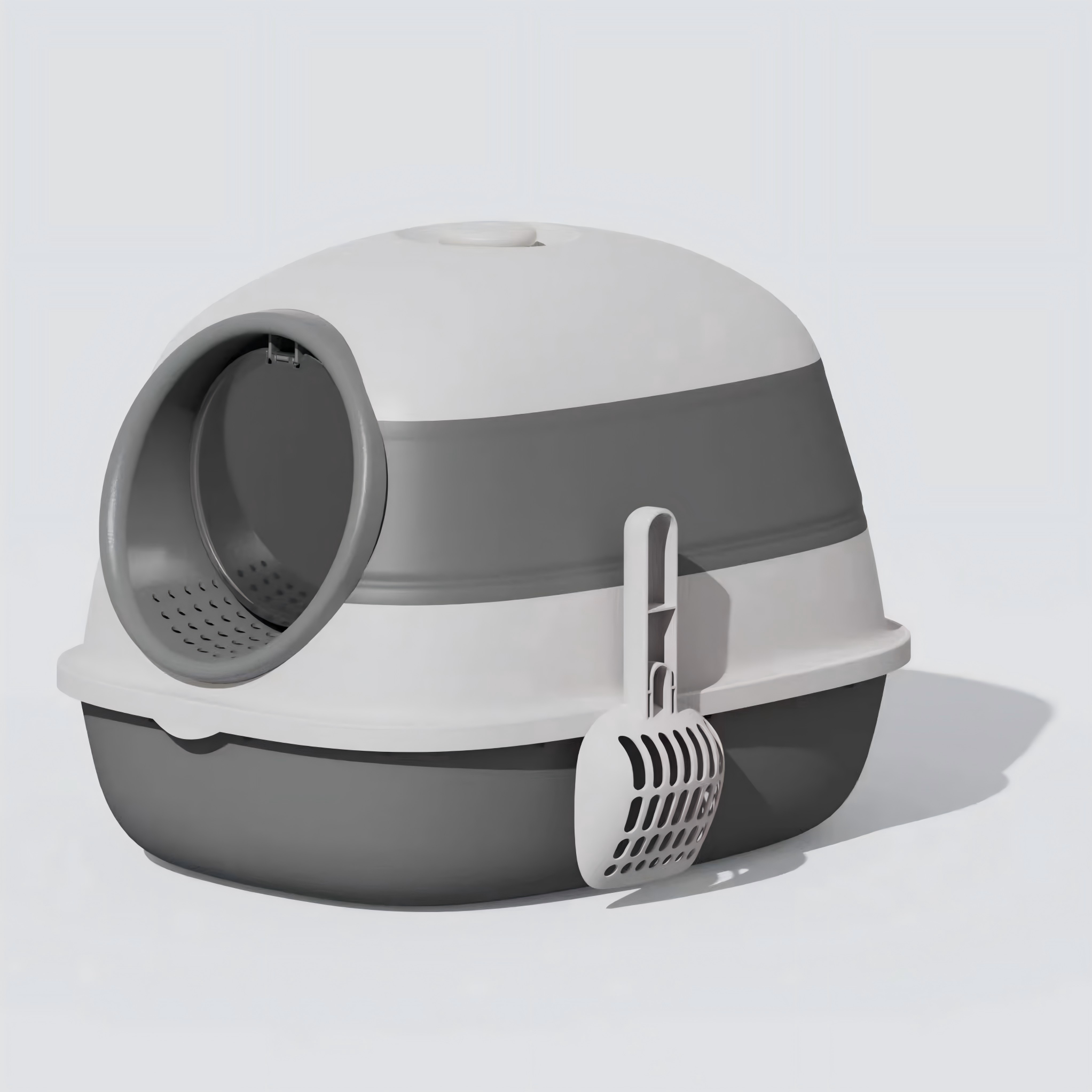 Foldable Spaceship Cat Litter Box – Portable and Easy-to-Carry Design