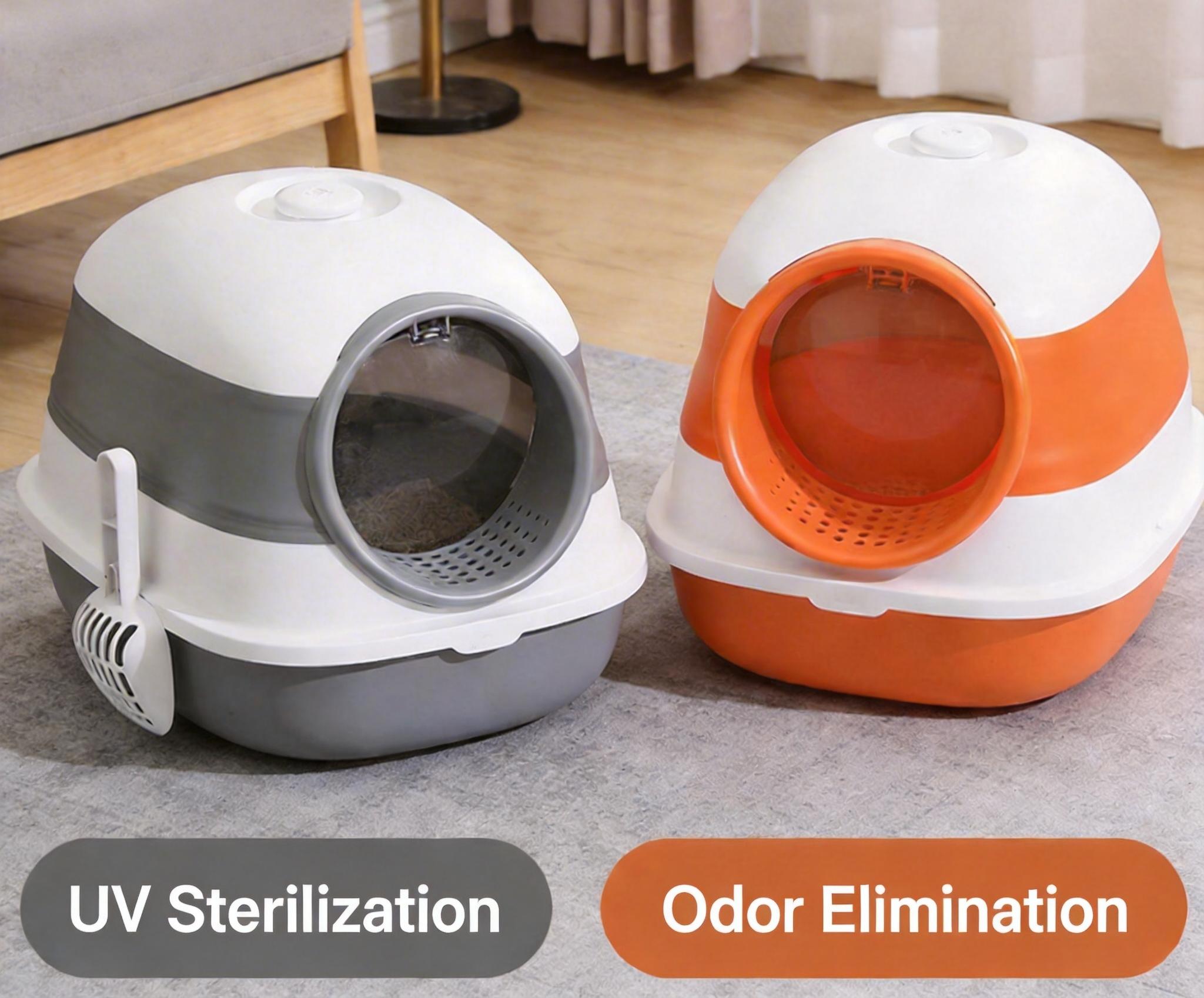 Foldable Spaceship Cat Litter Box – Portable and Easy-to-Carry Design