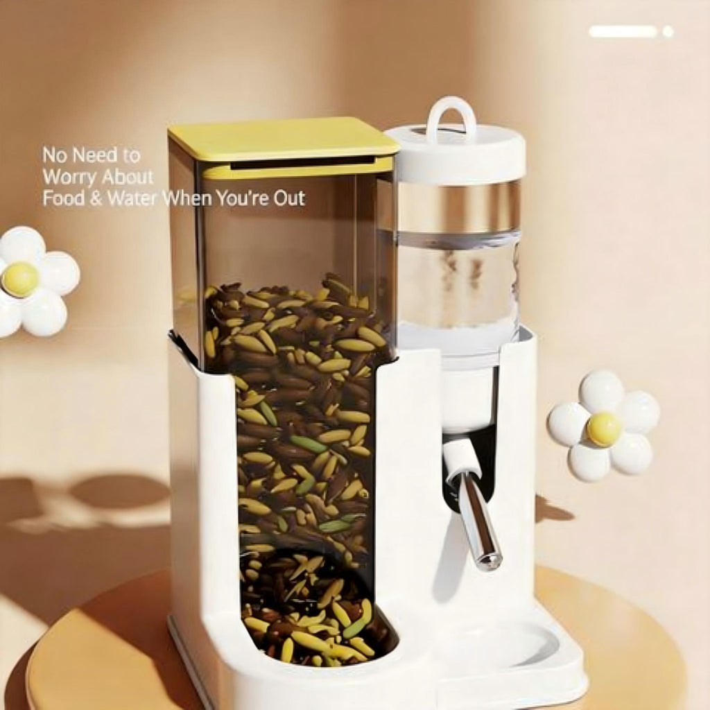 2-in-1 Hamster Water Bottle & Automatic Feeder | For Syrian & Dwarf Hamsters