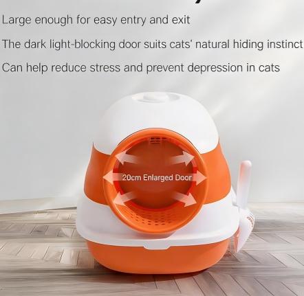 Foldable Spaceship Cat Litter Box – Portable and Easy-to-Carry Design