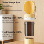 Portable 2 in 1 Pet Water and Food Bottle | Travel Cup for Dogs & Cats