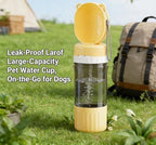 Portable 2 in 1 Pet Water and Food Bottle | Travel Cup for Dogs & Cats