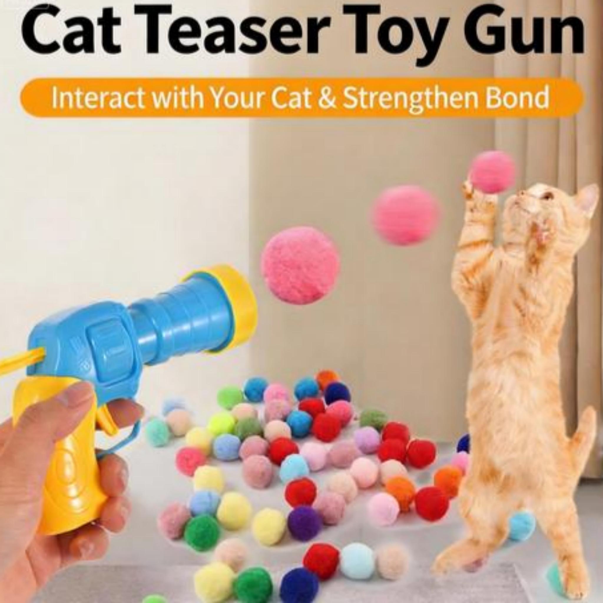 Interactive Cat Toy Launcher Gun – Funny Self Play Cat Toy | Pet Supplies