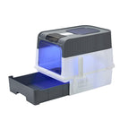 Front Entry & Top Exit Cat Litter Box with UV Antibacterial System and Drawer Tray