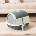 Fully Enclosed Cat Litter Box with UV Sterilization, Odor Control, and Anti-Splash Design