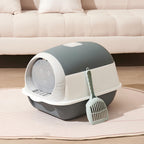 Fully Enclosed Cat Litter Box with UV Sterilization, Odor Control, and Anti-Splash Design