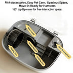 Large Hamster Cage with Chew-Resistant Design and Hideout